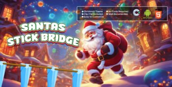 Santa's Stick Bridge Game: Christmas Game - HTML5 | Android | Construct 3 Game Engine