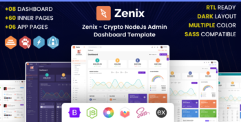 Zenix - Node Js Crypto Admin Dashboard Template