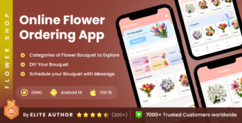 2 App Template| Flower Sharing App| Flower Discovery App| Gardening App| Floral Arrangement App