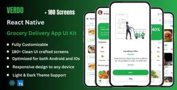 Verdo - Grocery Delivery React Native CLI App Ui Kit