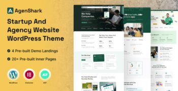 Agenshark - Startup Agency Elementor WordPress Theme