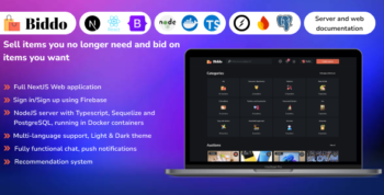 Biddo - Full NextJS auction app with NodeJS server (with chat)