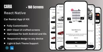 Cara - Car Rental React Native CLI App Ui Kit