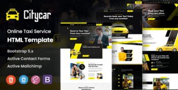 Citycar - Online Taxi Service HTML Template