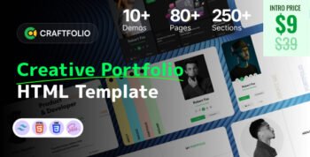 Craftfolio - Creative Portfolio HTML Template