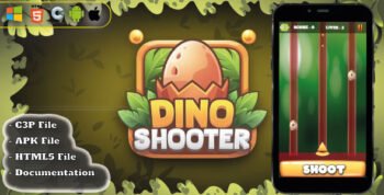 Dino Shooter - Arcade Shooter Game - HTML5, Construct 3