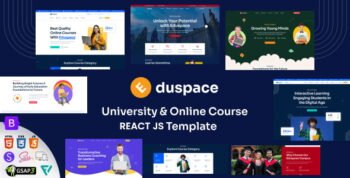 Eduspace - React JS Education, Online Course, University Template