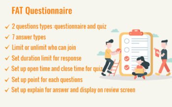 Fat Questionnaire - WordPress plugin solution for survey or quiz