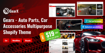 Gearx - Auto Parts, Motorcycle, Vehicles Shopify Theme