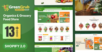 Greengrub Organic Grocery Food Shopify Theme 2.0