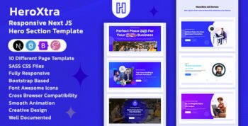 HeroXtra - Next JS Hero Section Template