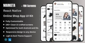 Marketa - Ecommerce & Online Shop React Native CLI App Ui Kit