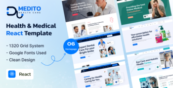 Medito – Health & Medical WooCommerce Shop React JS Template + RTL