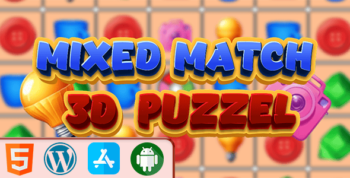 Mixed Match 3D Puzzle - HTML5 Construct3 Game