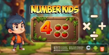 Number Kids Game - Educational Game - HTML5 | Android | Construct 3 Game