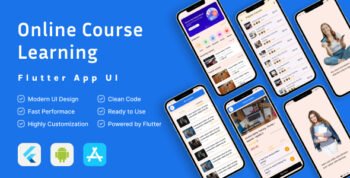 Online Course App Flutter UI Kit | ELearning App | LMS App | Education App | Educational App UI Kit