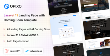 Opixo - Laravel 11 Tailwind CSS Landing & Coming Soon Template