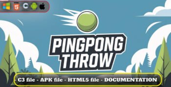 Pingpong Throw - Skill-based Arcade Game - HTML5, Construct 3