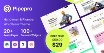 Pipepro - Handyman & Plumber WordPress Theme