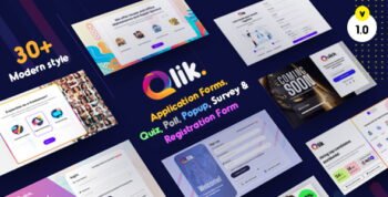 Qlik - Multipurpose Form Template for Application, Quiz, Pop-Up, Survey & Registration