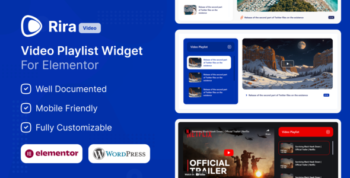 Rira Video - Elementor Video Playlist Widget