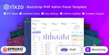 Rixzo - Bootstrap PHP Admin Panel Template