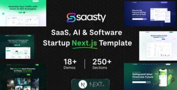 Saasty - Sass, AI & Software Startup Business React Next js Template