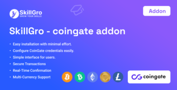 SkillGro - CoinGate Crypto Payment Gateway Addon