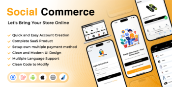 Social Commerce - SaaS Script for Small Sellers & Social Media Store Owners -Android | ios | Laravel