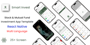 Stock & Mutual Fund Investment App Template in React Native | Smart Invest | Multi Language