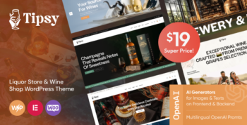 Tipsy - Liquor Store & Wine Shop WordPress Theme