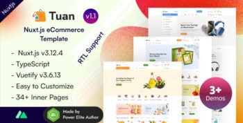 Tuan - Vue Nuxtjs eCommerce Template with Vuetify