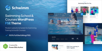 Schwimm – Swimming School & Course FSE WordPress Theme