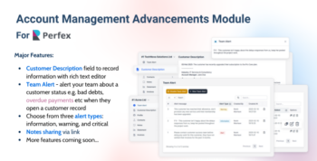 Account Management Advancements for Perfex CRM