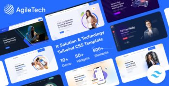 AgileTech - Tailwind CSS Multipurpose IT Solutions & Technology Template