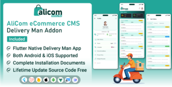 AliCom eCommerce CMS -  Delivery Man App Addon