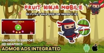 Android IOS Ninja Fruit Slice Master - Unity 6, Playfab EMail + Guest Login, Leaderboard, Admob Ads