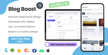 BlogBoost Pro - Flutter Blog & CMS with PHP Backend
