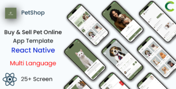 Buy & Sell Pet Online App Template in React Native | Pet Shopping App | Pet Ecommerce | PetShop