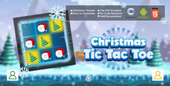 Christmas Tic Tac Toe Game - Board Game - X or O | HTML5 & Android | Construct 3