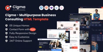 Cigma - Multipurpose Business Consulting HTML Template