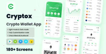 Cryptox -  Crypto Wallet App React Native CLI Ui Kit