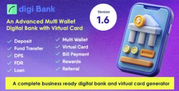 Digibank - Advanced Multi Wallet Digital Banking System with Virtual Card and Rewards