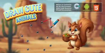 Draw Cute Animals - Educational Game for Kids (HTML5 & Android) | Construct 3 Game