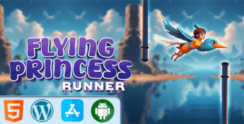 Flying Princess Runner Game - HTML5 Construct3 Game