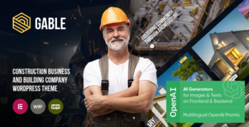 Gable - Construction & Building Industrial WordPress Theme