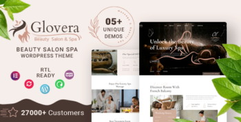 Glovera - Beauty Salon Spa WordPress Theme