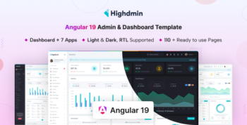 Highdmin - Angular 19 Admin & Dashboard Template