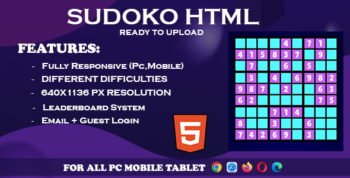 HTML Sudoko - Unity 6 Puzzle Game, Fully Responsive, Leaderboard + Login, Sudoko Puzzle Game