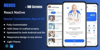 Medico - Doctor Appointment Booking & Healthcare React Native CLI App Ui Kit